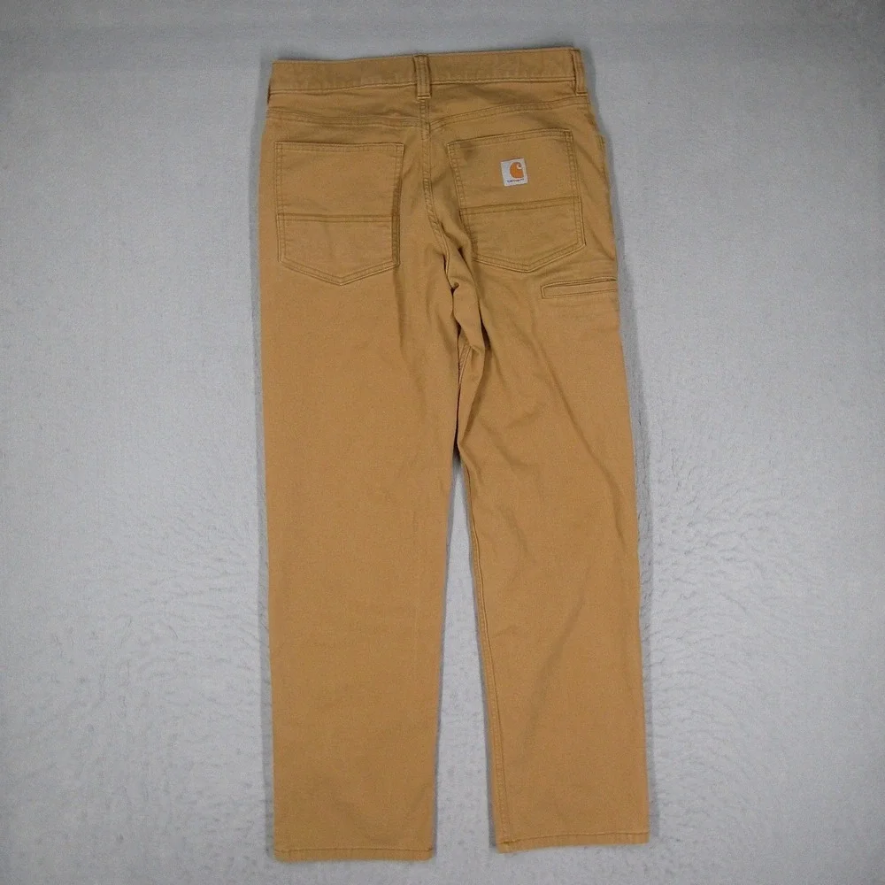 Carhartt Rugged Flex Relaxed Fit Canvas Work Pants Brown BN2517-M Mens 31x32